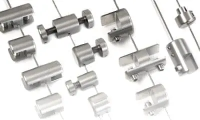 Panel & Shelf Supports for 1.5mm Cable Display / Stainless Steel