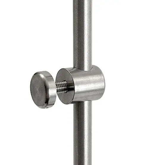 Support with M6 Stud-Cap Single-Sided for Panels with Holes – Non-Removable (#304 Stainless Steel)