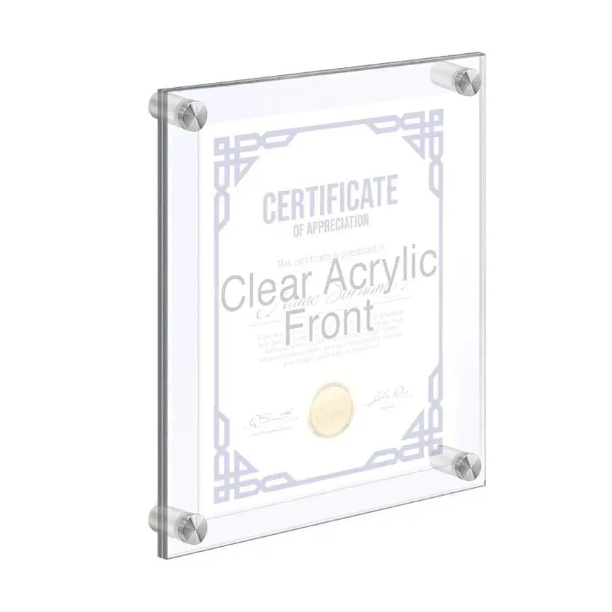 Basic-Block Clear Acrylic Frames with Standoffs