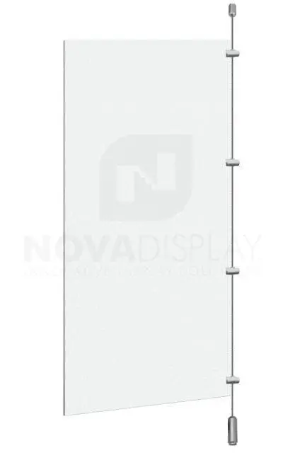 Cable Suspended Partition with Colorless/Frosted Acrylic Panel / ADD-ON SECTION