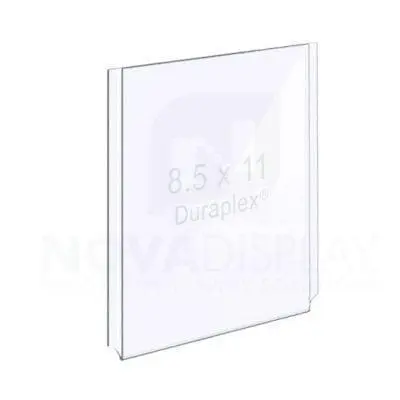 1/8″ Impact-Resistant Easy Access Acrylic Pocket – Portrait. Insert Size: 8.5″W x 11″H