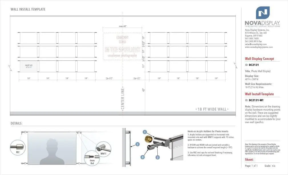 DC2131 Photo Wall Display / Wall Display Idea Concept