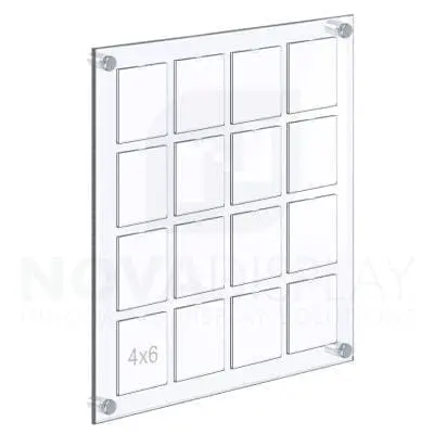 Acrylic Multi-Photo/Collage Frame – 4″ x 6″ Photo Display Board