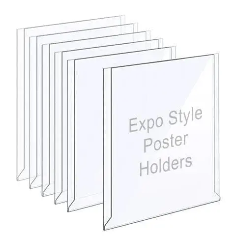 Acrylic Expo-Style Poster Holders for Cable/Rod Systems