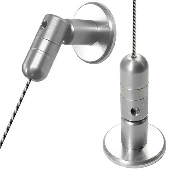 1.5mm Cable with Adjustable Angle Top-Bottom Fixings – 4.0M (13′ 1-1/2″) Long | Stainless Steel