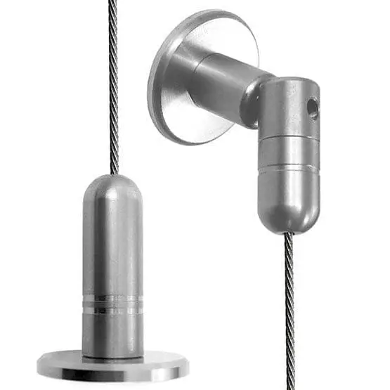 3mm Cable with Angled Top and Standard Floor Fixings / Stainless Steel