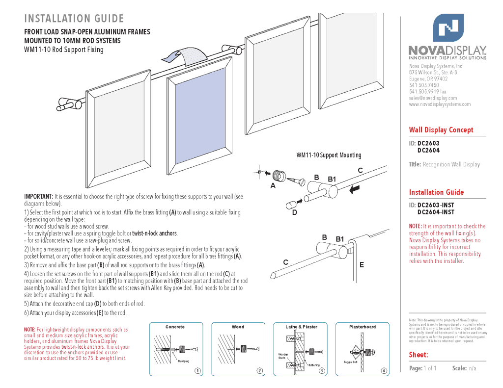 Recognition Wall Display / Wall Display Idea Concept / INSTALL-GUIDE