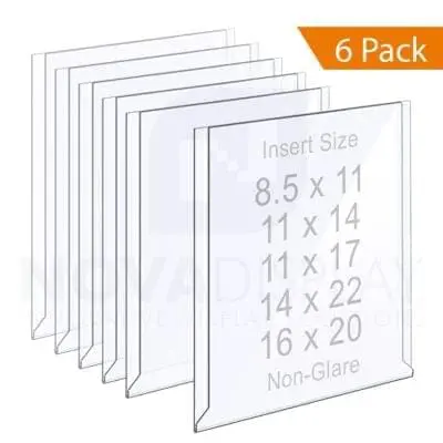 Easy Access Non-Glare Acrylic Holder – Expo Style / Portrait