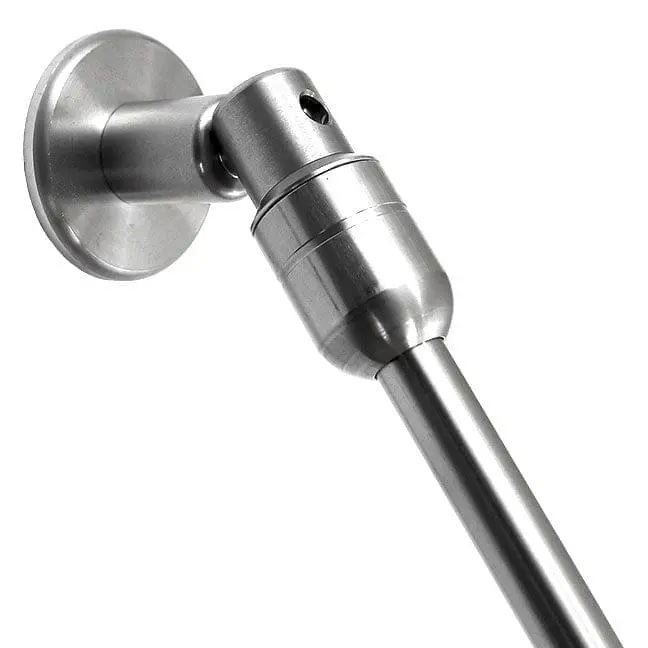 38mm (1-1/2″) Dia. Base Support with Ball-Joint Swivel Coupling for Rods | Stainless Steel