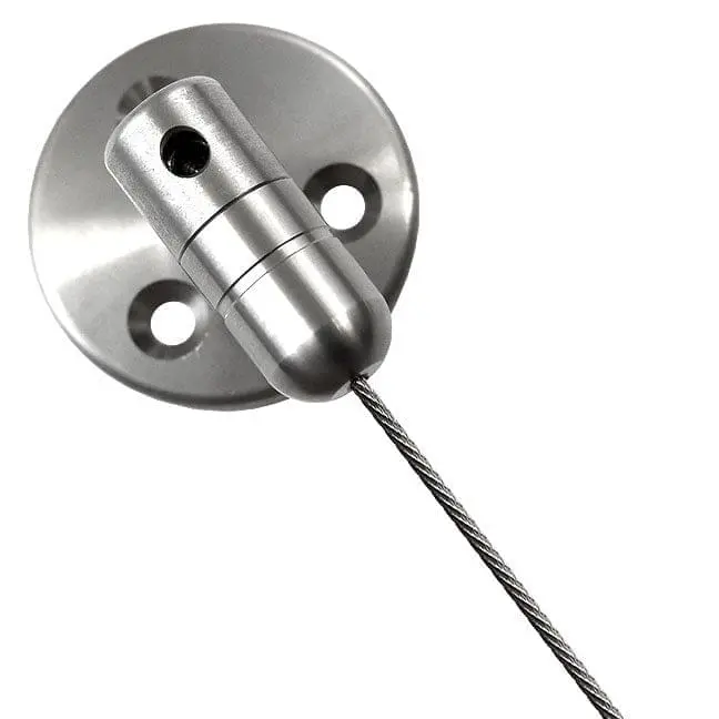 50mm (2″) Dia. Base Support with Ball-Joint Swivel Coupling for Cables | Stainless Steel