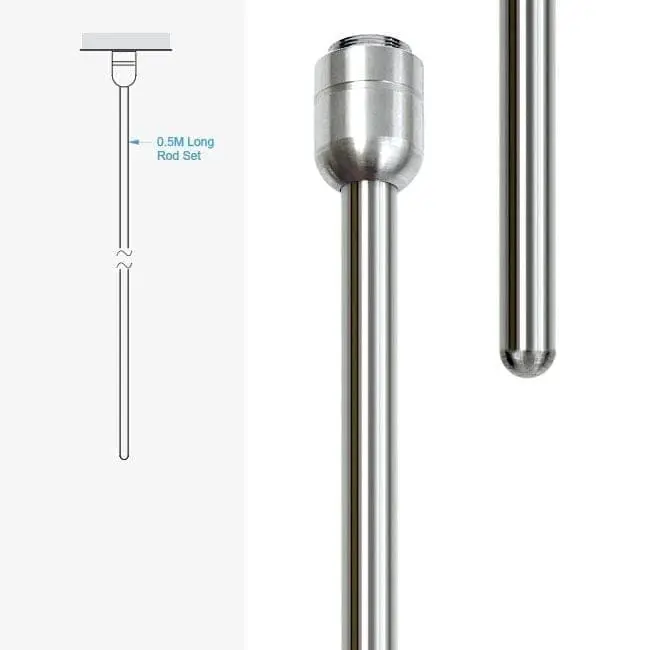 Top/Ceiling Fixing Kit with 10mm Rods — Stainless Steel | Nova Display Systems