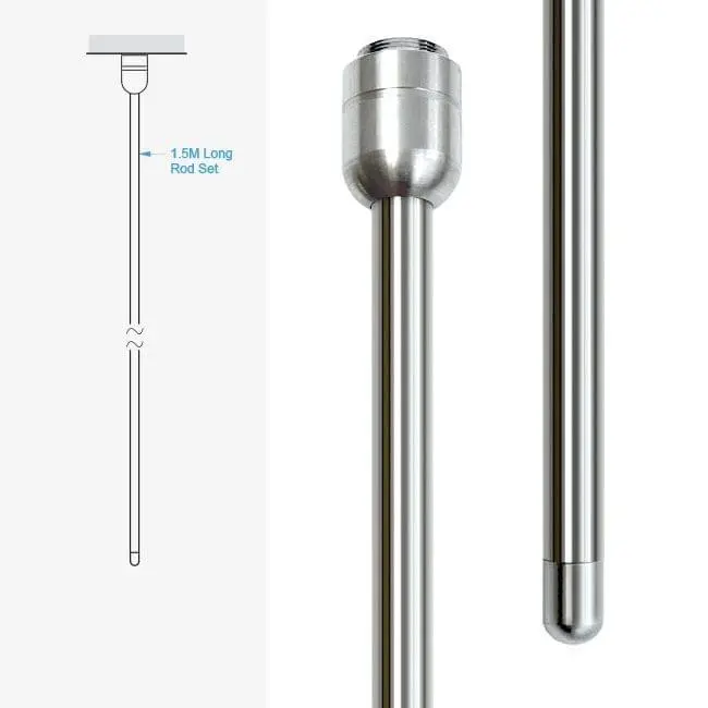 Top/Ceiling Fixing Kit with 10mm Rods — Stainless Steel | Nova Display Systems