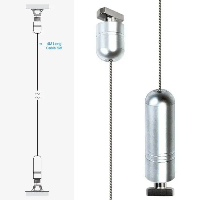 1.5mm Cable Suspension Kit with Heavy-Duty Toggle Fixings – 4.0M (13′ 1-1/2″) Long