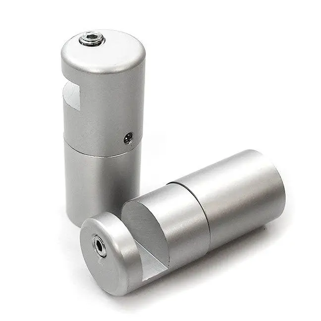 3/4″ x 2″ EDGE-GRIP PANEL SUPPORT – Satin Clear Anodized Aluminum (w/Front Set Screw)