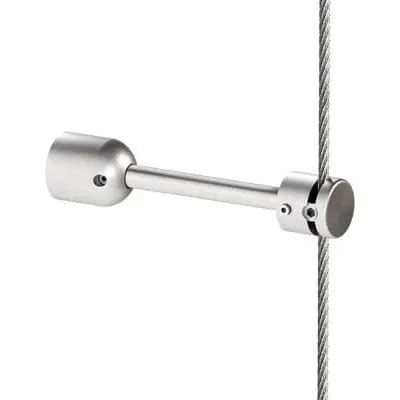 Wall-Mounted Rod Stabilizer with Customizable Depth for 3mm Cable System