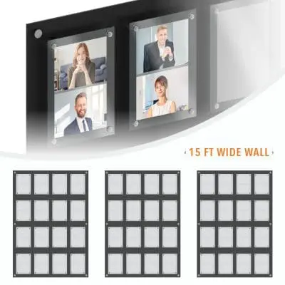 DC1234 Collage Photo Wall Display Concept with Frameless Acrylic Frames