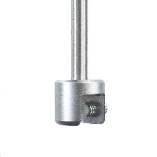 RG05-10 Top Panel Support – for panels up to 7mm (1/4″) thick. Use with 6mm (1/4″) Dia. Rod Suspensions.