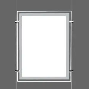 Clear Acrylic LED Light Display Frame with Glowing Edges – Portrait