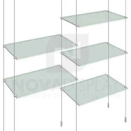 Cable Suspended Glass Shelving Kit #KSI-008