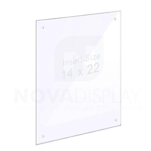 18ASP-1422-RS 1/8″ Clear Acrylic Panel with Holes for M4 Studs – Polished Edges
