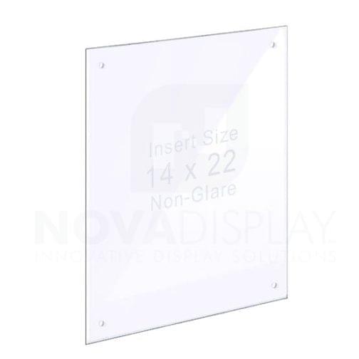 18ASP-1422NG-RS 1/8″ Non-Glare Acrylic Panel with Holes for M4 Studs – Polished Edges