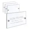 Wall Mounted Acrylic Sign Frame. Set of 1/8″ Clear & 1/8″ Non-Glare Acrylic Blanks with Laser-Cut Polished Edges