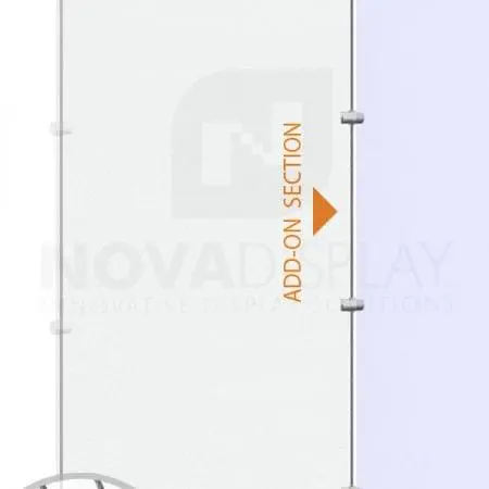 Cable Suspended Partition With Colorless Frosted Acrylic Panel