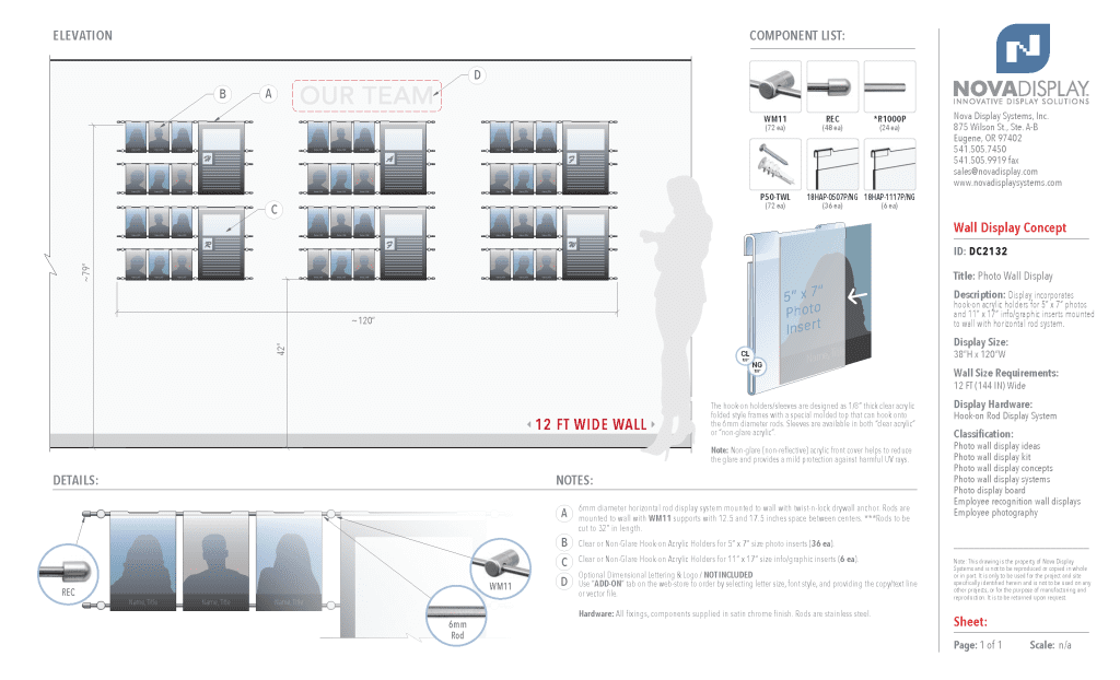 DC2132 Photo Wall Display / Wall Display Idea Concept