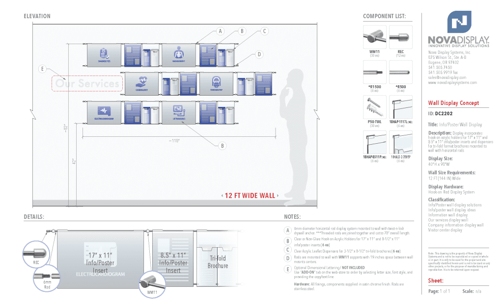 DC2202 Info/Poster Wall Display / Wall Display Idea Concept