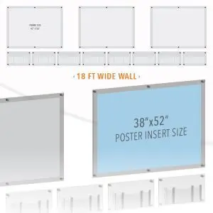 DC2503 Large Poster Wall Display – 18ft Wall | Display Concepts