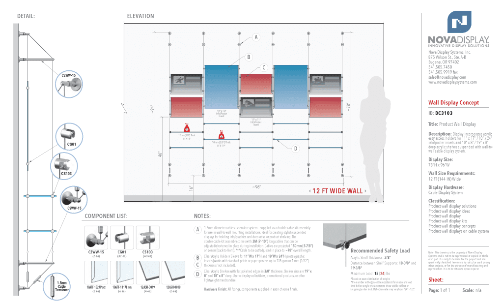 DC3103 Product Wall Display / Wall Display Idea Concept