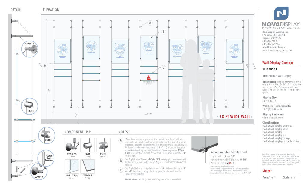 DC3104 Product Wall Display / Wall Display Idea Concept