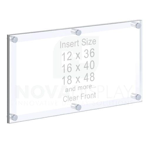 Panoramic Acrylic Frame – Poster Display Kit #KASP-225 / Clear Front