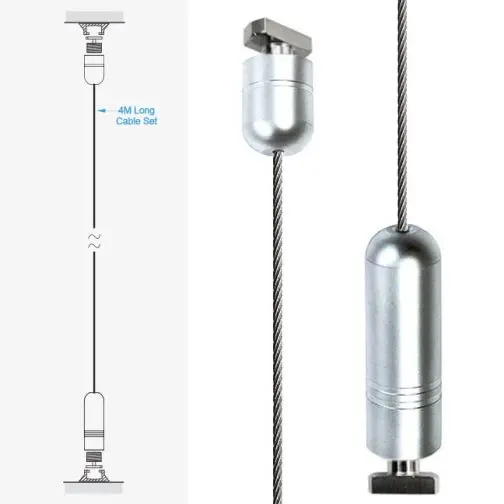 C302-QFT 3mm (1/8″) CABLE with Heavy-Duty Toggle Fixings – 4.0M (13′ 1-1/2″) Long