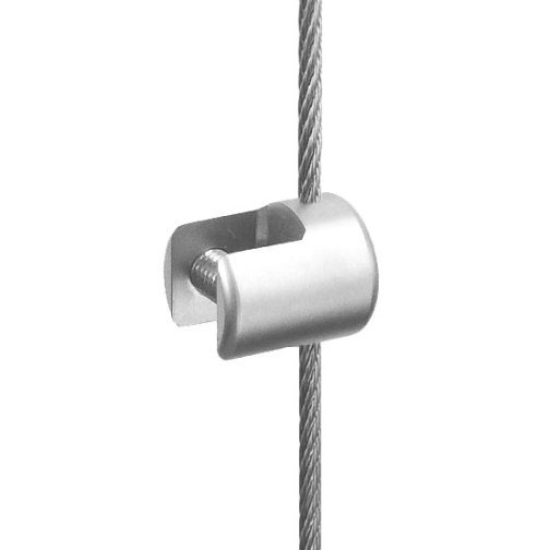 Cable Panel Support Single-Sided — Vertical Grip-Support — For panels up to 10mm (3/8″) thick.