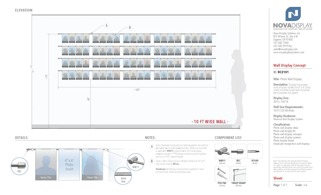 DC2101 Photo Wall Display / Wall Display Idea Concept