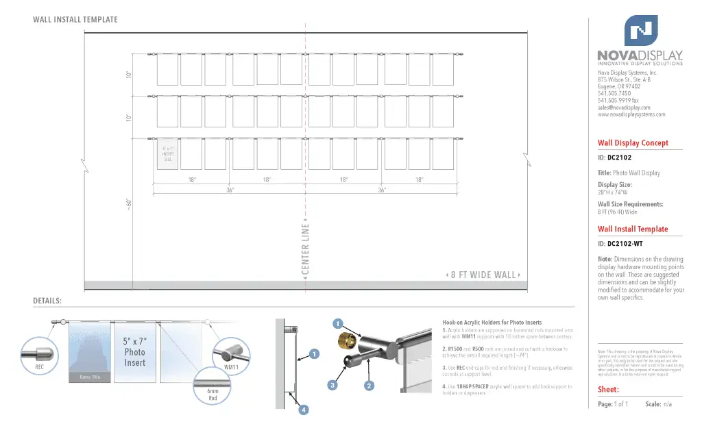 DC2102 Photo Wall Display / Wall Display Idea Concept