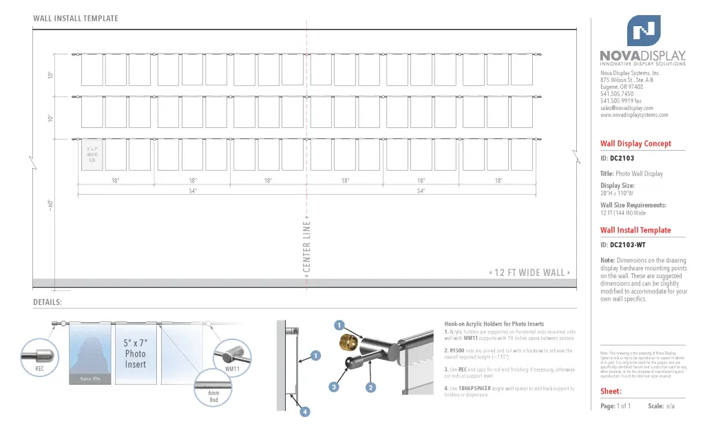 DC2103 Photo Wall Display / Wall Display Idea Concept