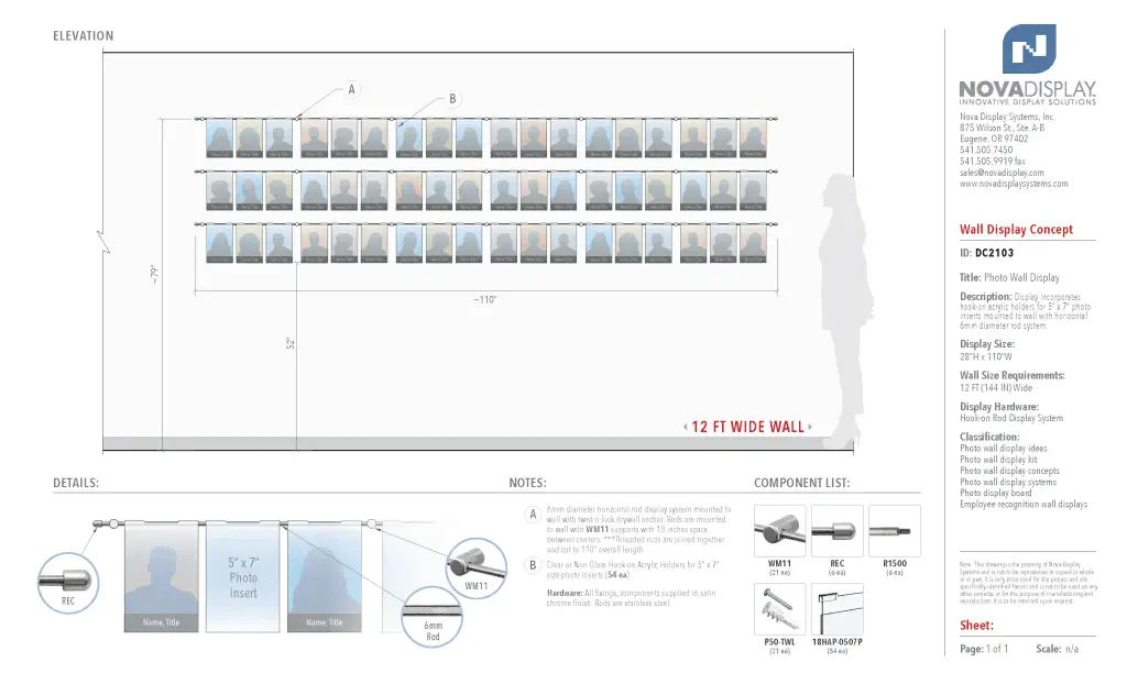 DC2103 Photo Wall Display / Wall Display Idea Concept