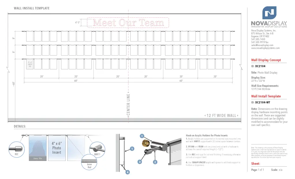 DC2104 Photo Wall Display / Wall Display Idea Concept / Meet Our Team