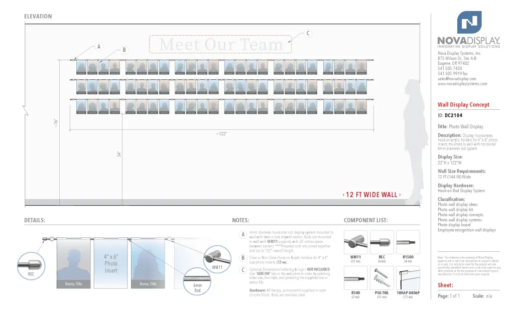 DC2104 Photo Wall Display / Wall Display Idea Concept / Meet Our Team