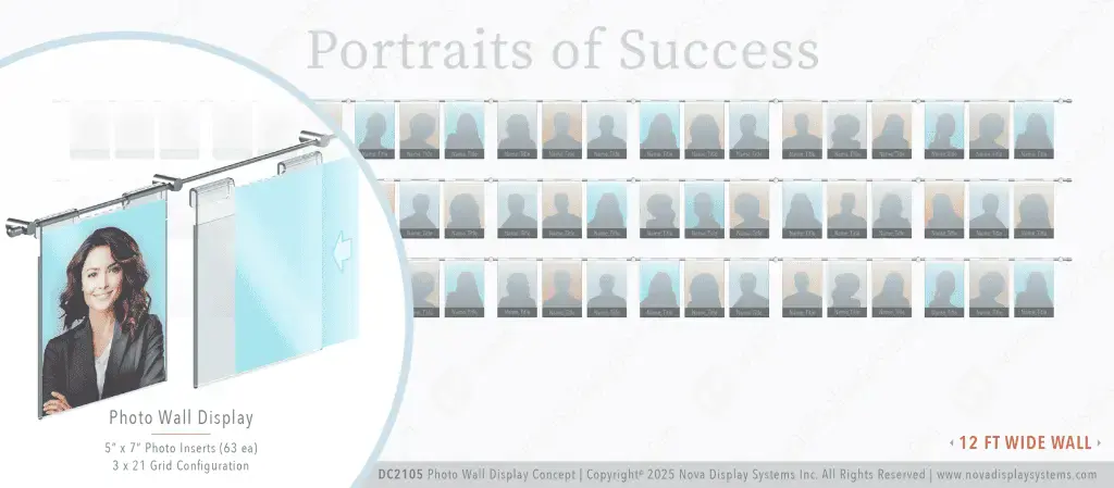 DC2105 Photo Wall Display / Wall Display Idea Concept / Portraits of Success