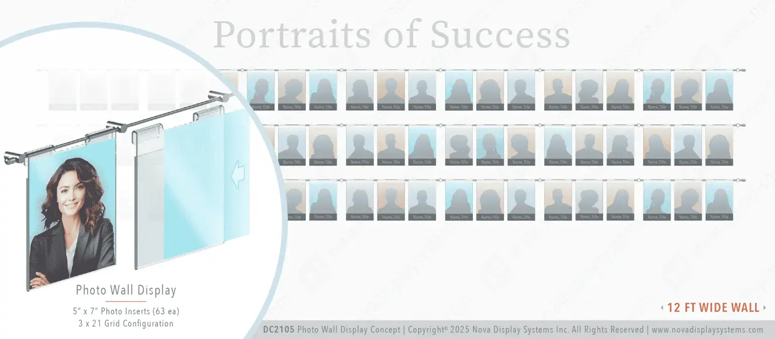 DC2105 Photo Wall Display / Wall Display Idea Concept / Portraits of Success