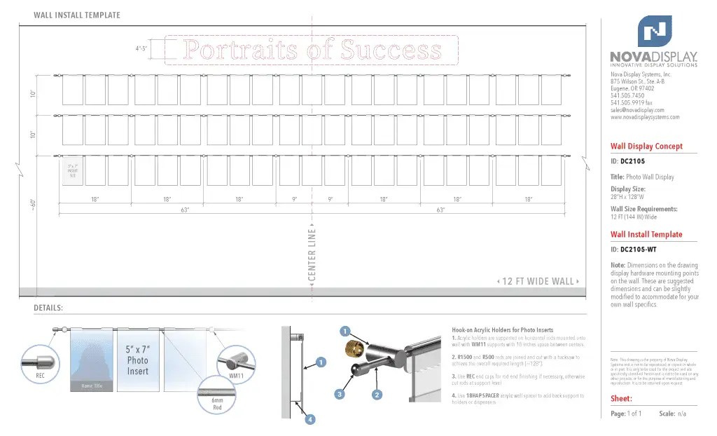 DC2105 Photo Wall Display / Wall Display Idea Concept / Portraits of Success