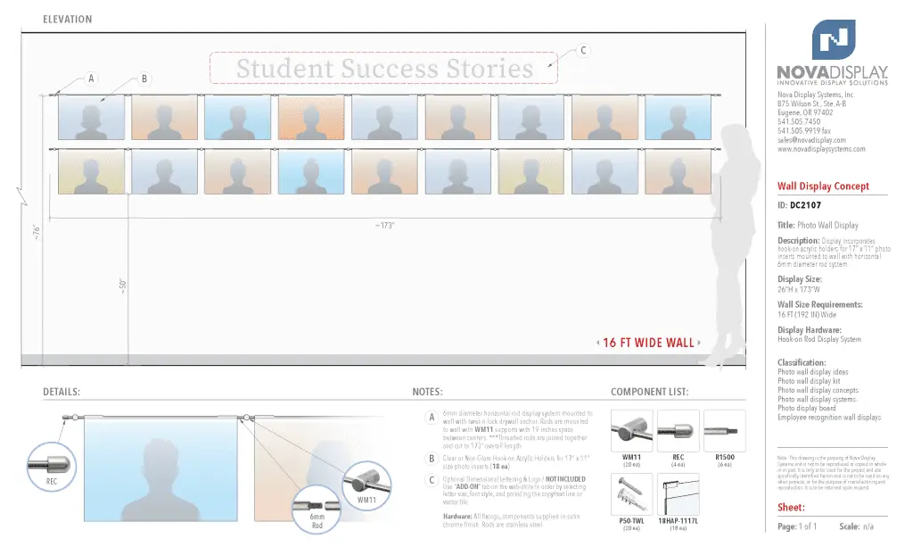 DC2107 Photo Wall Display / Wall Display Idea Concept / Student Success Stories