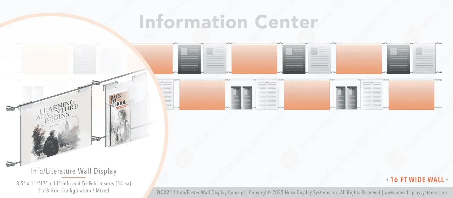 DC2211 Info/Poster Wall Display / Wall Display Idea Concept / Information Center