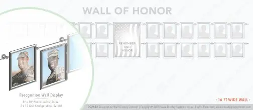 DC2602 Recognition Wall Display / Wall Display Idea Concept / Wall of Honor Display