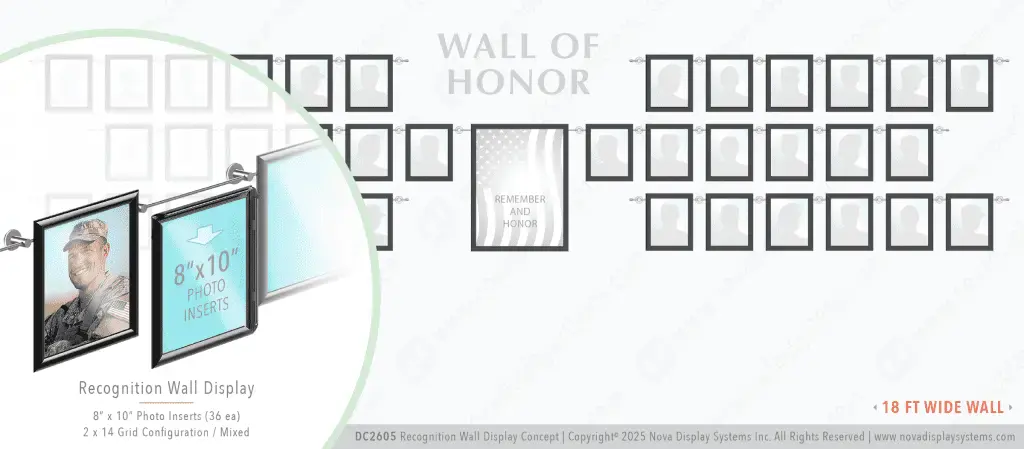 DC2605 Recognition Wall Display / Wall Display Idea Concept / Wall of Honor Display