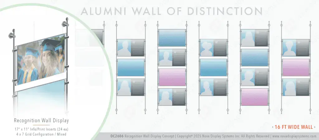 DC2606 Recognition Wall Display / Wall Display Idea Concept / Alumni Wall of Distinction