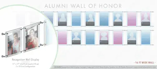 DC2608 Recognition Wall Display / Wall Display Idea Concept / Alumni Wall of Honor